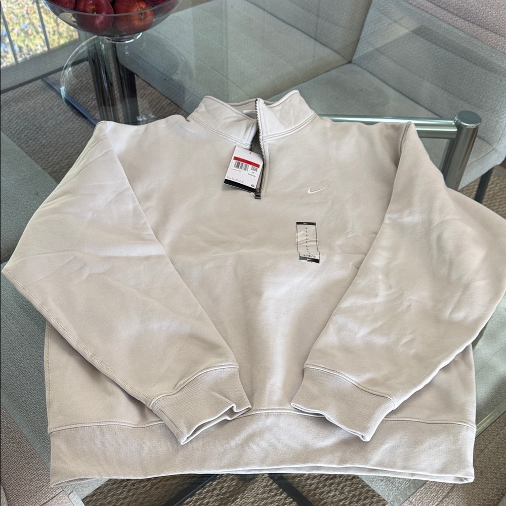Nike Cream Quarter-Zip Pullover